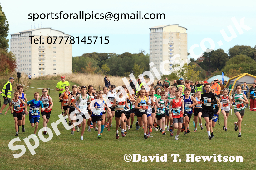 Boys and Girls under-13s, 2025 Farringdon Cross Country Relays, Sunderland. Photo: David T. Hewitson/Sports for All Pics
